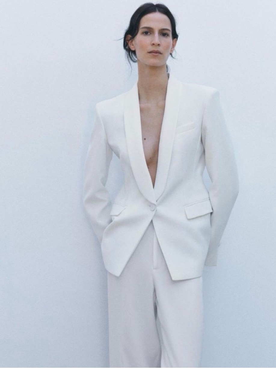 Zara White Blazer Style 77302